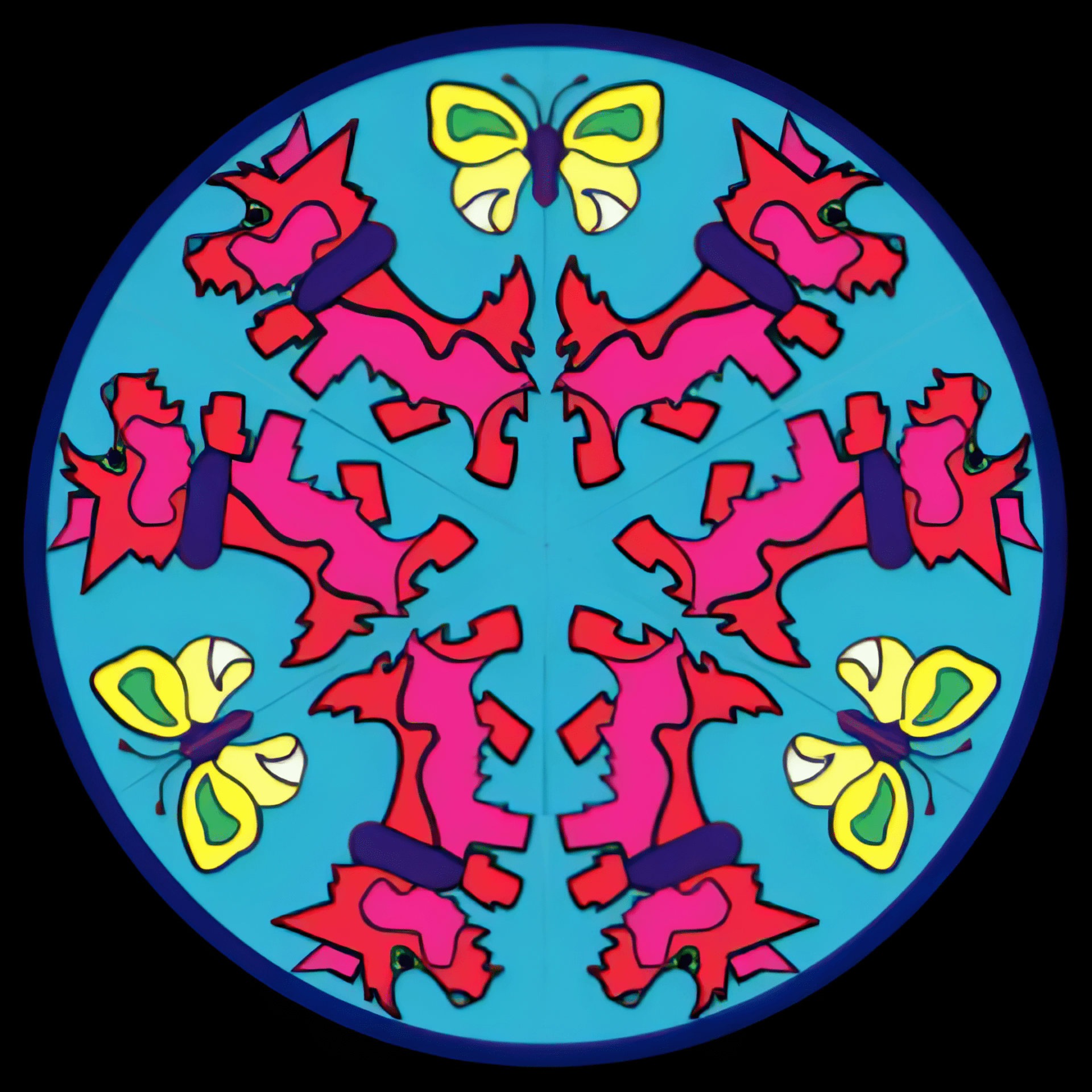 Dog ZIRKAL kaleidoscope design