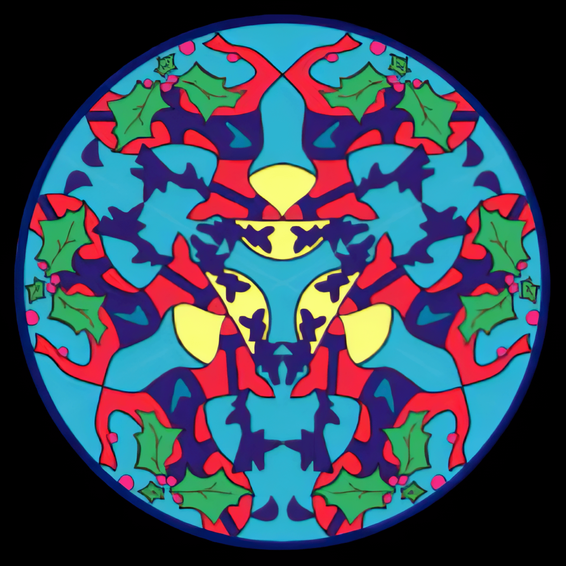 Reindeer animated ZIRKAL kaleidoscope design