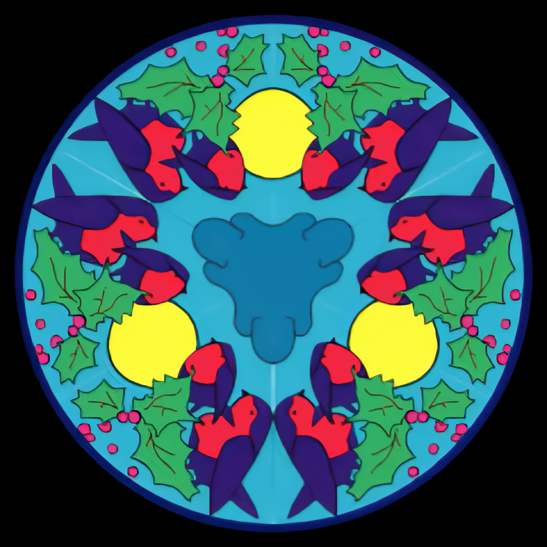 Robin animated ZIRKAL kaleidoscope design