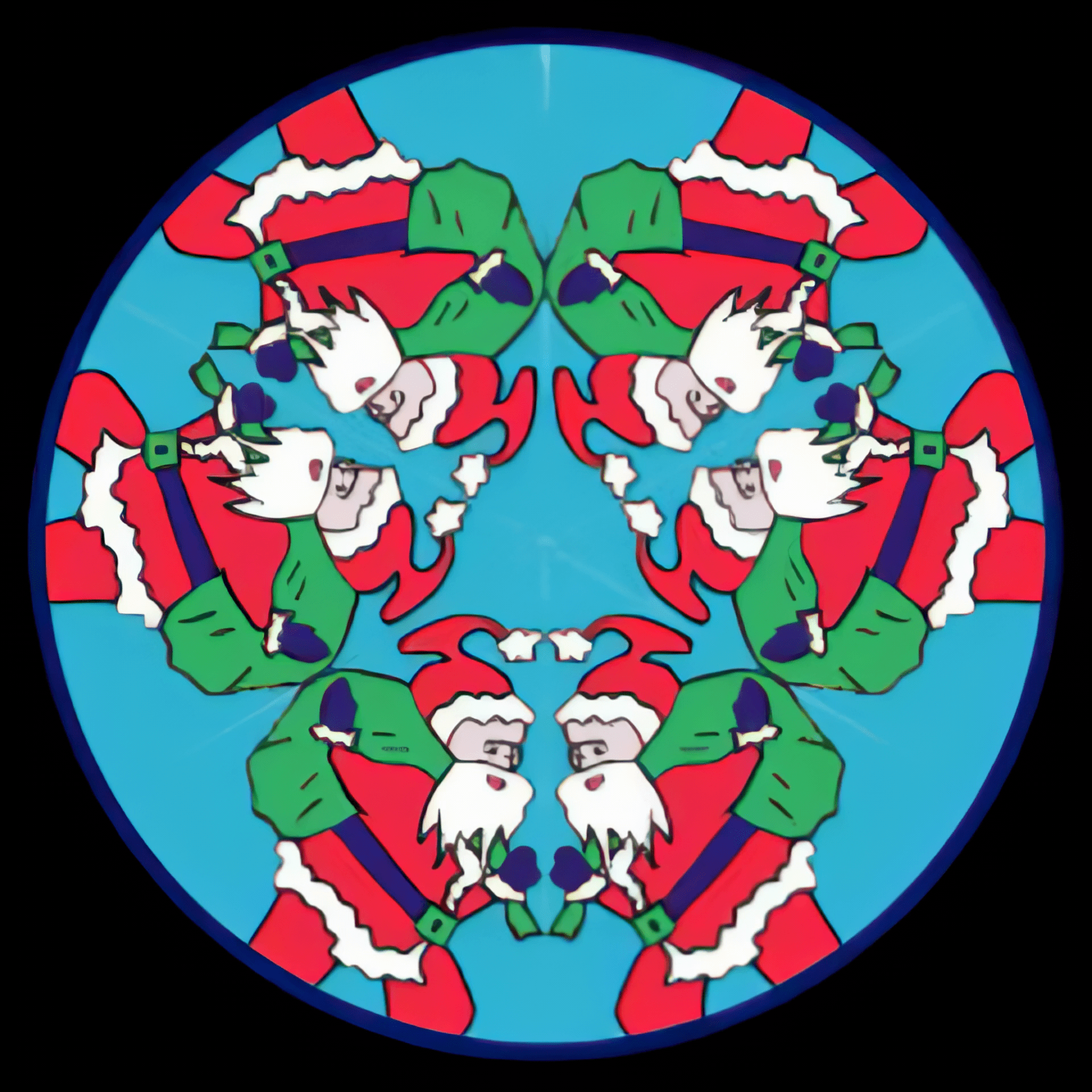 Santa animated ZIRKAL kaleidoscope design